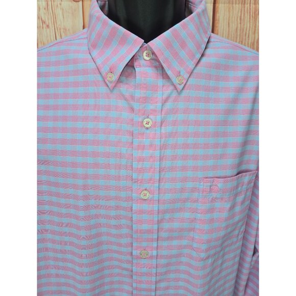 Southern Tide Intercoastal Pink Check Performance Shirt XL - Picture 3 of 7